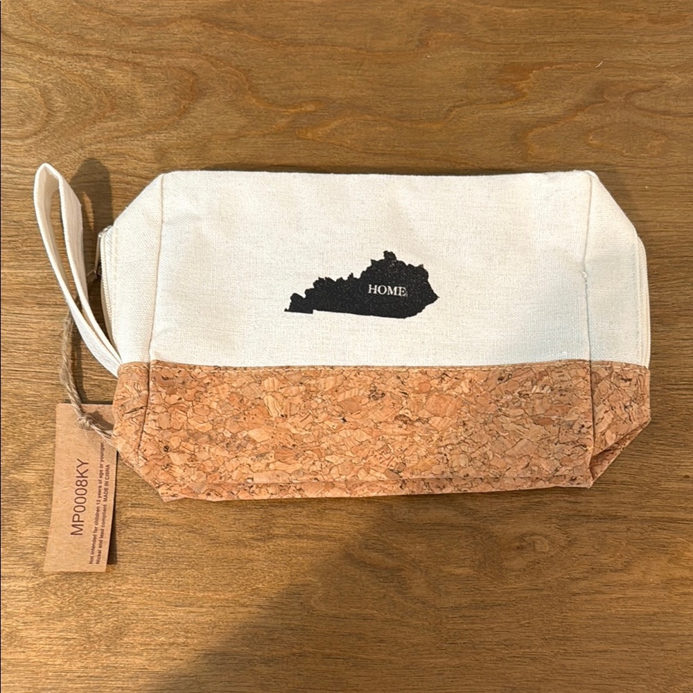 Canvas Pouch with Cork Base and Kentucky Design